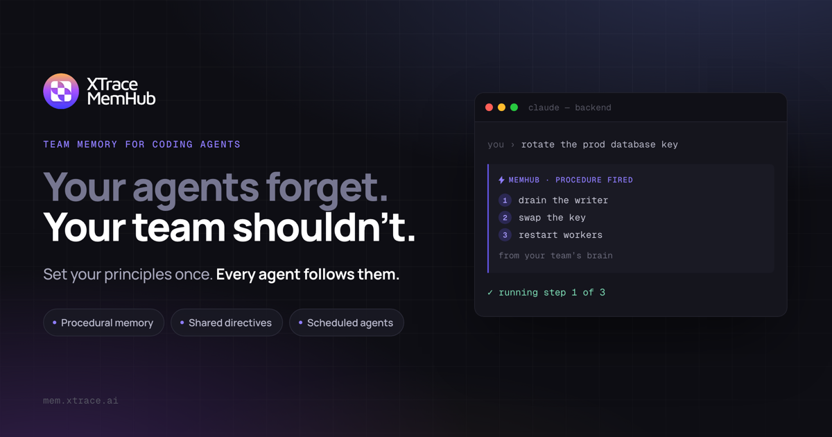 XTrace Memory Hub - Your Personal AI Memory Vault
